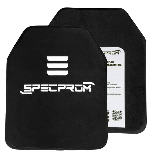 5 - Керамічні бронепластини SPECPROM Sic+PE 6-го класу. Вага 2,3 кг. Розмір 25 на 30 см. Комплект - 2 шт.