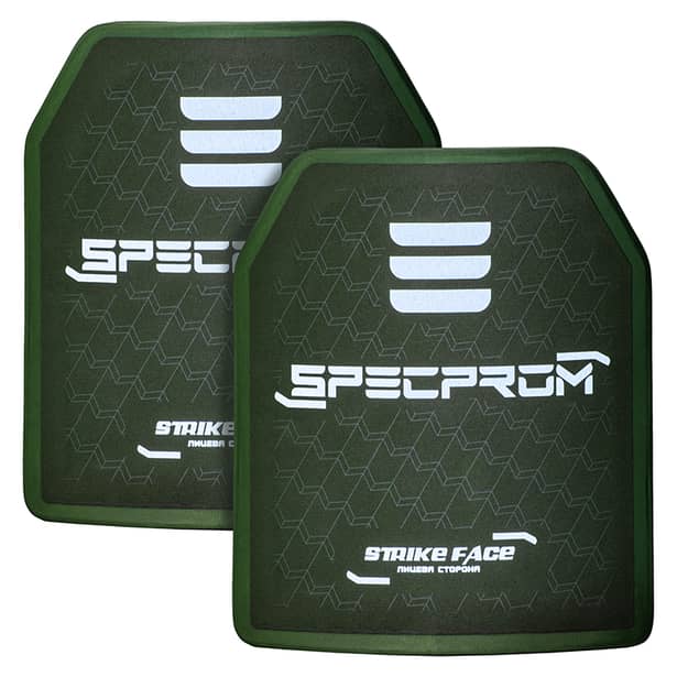 1 - Комплект керамических бронеплит SPECPROM 6-го класса. Вес 2.9 кг. Размер 25 на 30 см. Олива. 2 шт.