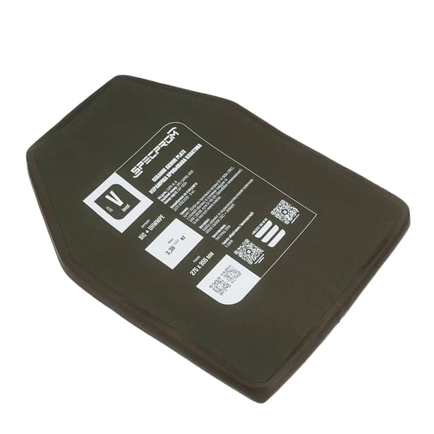 6 - Керамическая бронеплита S-Line 5-го класса SPECPROM. Вес 3.38 кг. Размер 27.5 на 35 см.