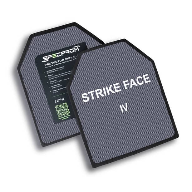 5 - Стальная бронеплита 4-го класса STRIKE FACE MARS 600T, 3.2 кг, 25х30 см