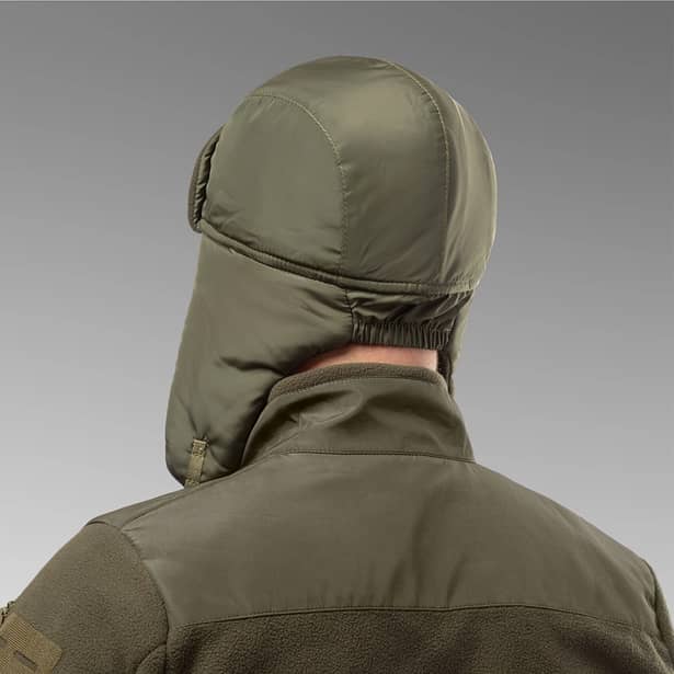 4 - Шапка вушанка плащівка-фліс. Олива