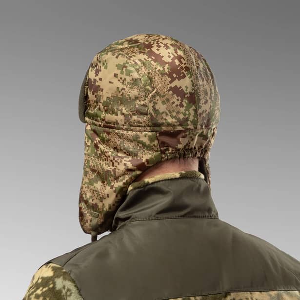 4 - Шапка вушанка плащівка-фліс. Хижак