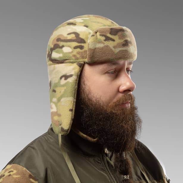 1 - Шапка вушанка флісова. Мультикам