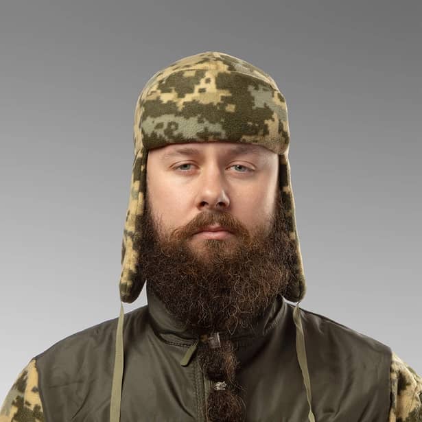 2 - Шапка вушанка флісова. Піксель