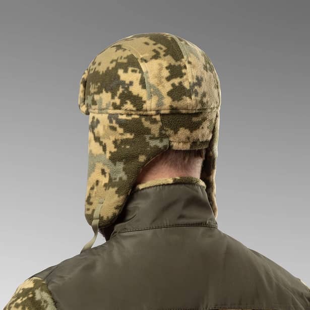 4 - Шапка вушанка флісова. Піксель