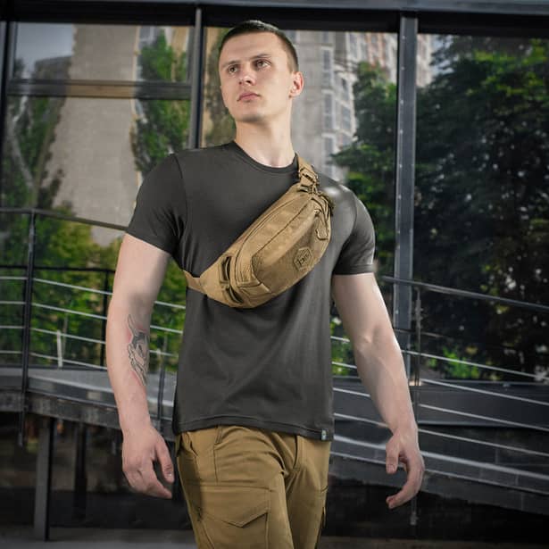 9 - Поясная сумка M-TAC  Waist Bag Elite Hex. Койот