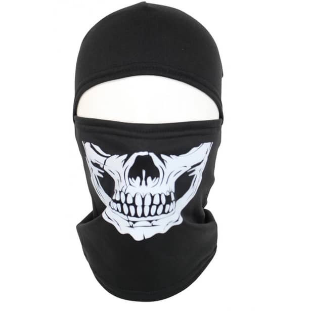 1 - Балаклава флісова Pancer Череп. Чорний