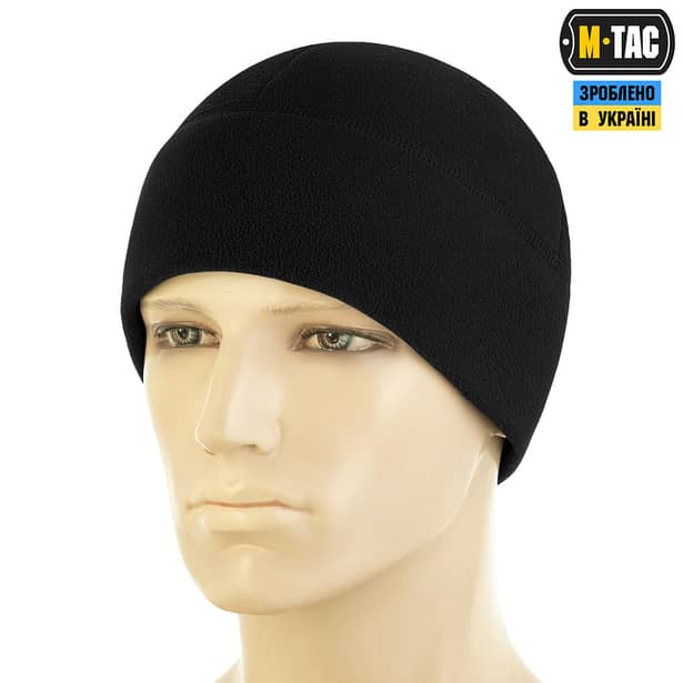 1 - Шапка флісова M-Tac Watch Cap Elite із Slimtex. Чорний