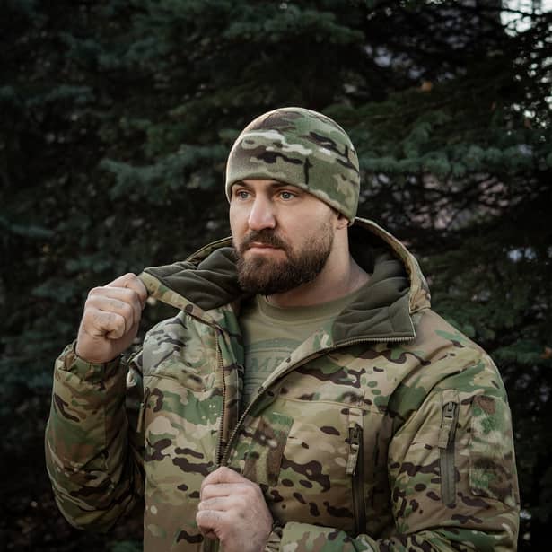 8 - Шапка флісова M-Tac Watch Cap Elite із Slimtex. Мультикам