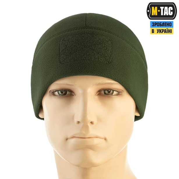 2 - Шапка флісова M-Tac Watch Cap Elite з Velcro. Олива