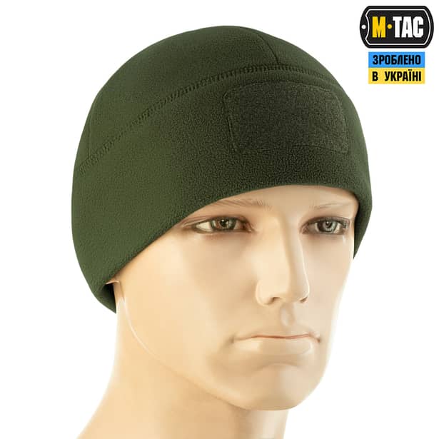 3 - Шапка флісова M-Tac Watch Cap Elite з Velcro. Олива