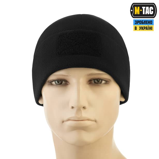 2 - Шапка флісова M-Tac Watch Cap Elite з Velcro. Чорний