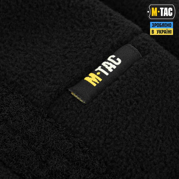7 - Шапка флісова M-Tac Watch Cap Elite з Velcro. Чорний
