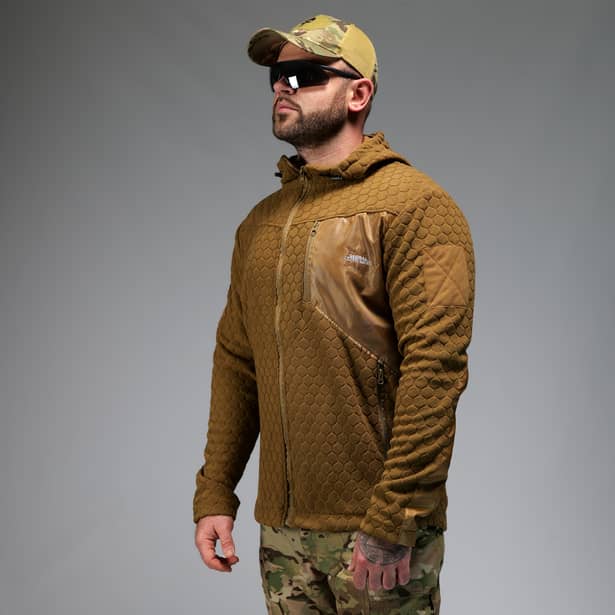 2 - Кофта флисовая Global Ballistics HexaGon. Койот