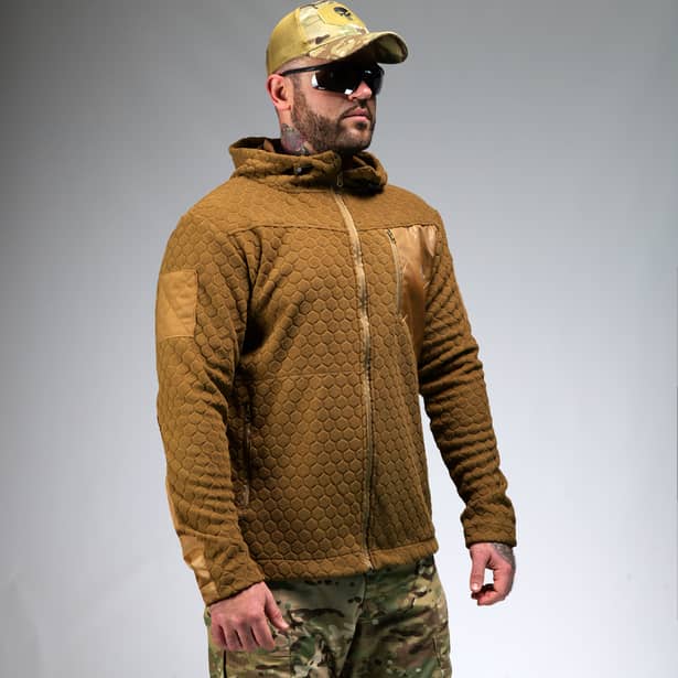 3 - Кофта флисовая Global Ballistics HexaGon. Койот