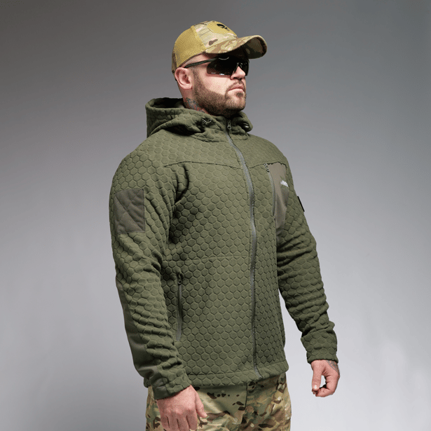 9 - Кофта флисовая Global Ballistics HexaGon. Олива