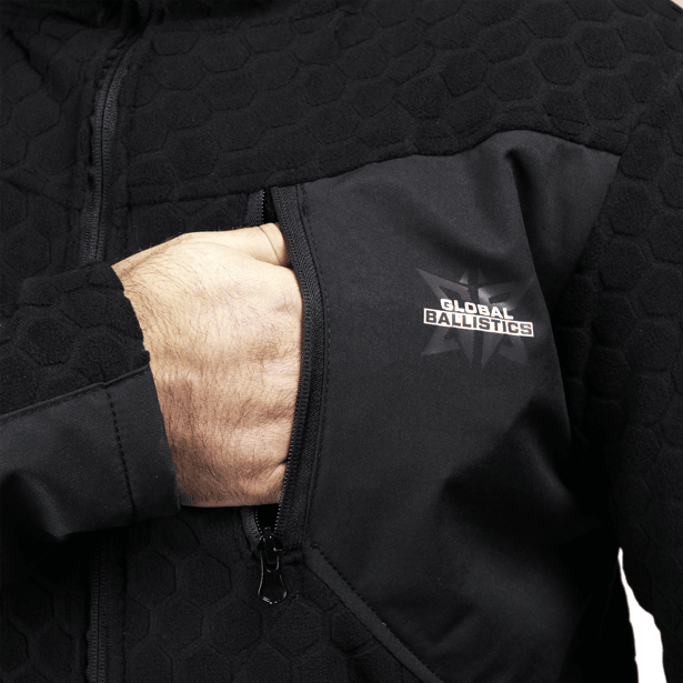9 - Кофта флисовая Global Ballistics HexaGon. Черный