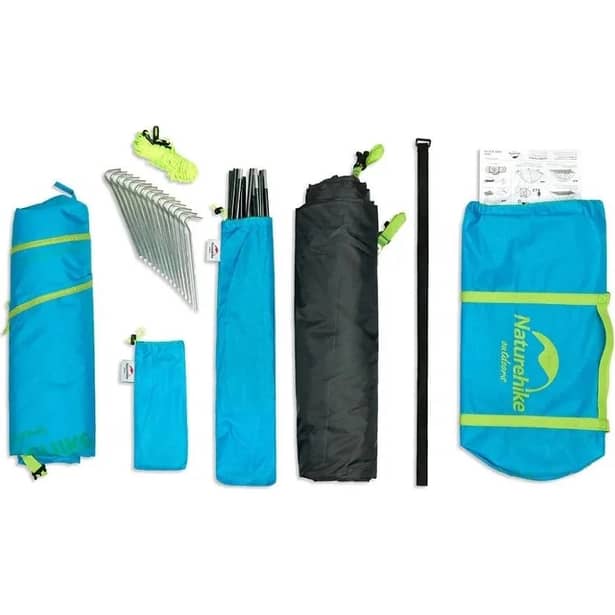 3 - Палатка четырехместная Naturehike P-Series NH18Z044-P, 210T/65D. Хаки