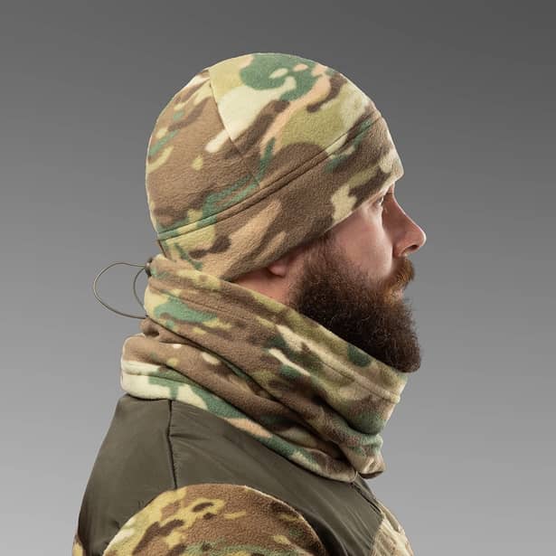 7 - Флісовий набір аксесуарів SPECPROM: шапка + рукавички + баф. Мультикам