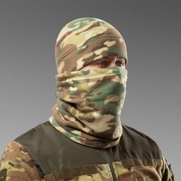 11 - Флісовий набір аксесуарів SPECPROM: шапка + рукавички + баф. Мультикам