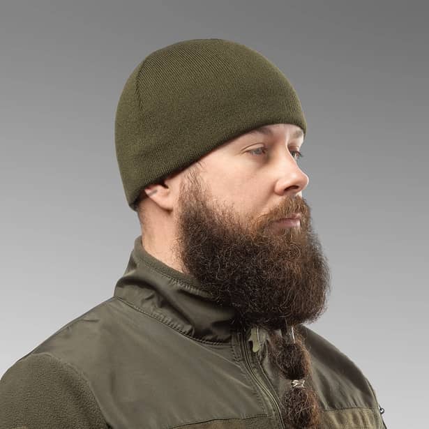 1 - Шапка утеплена на флісі. Олива