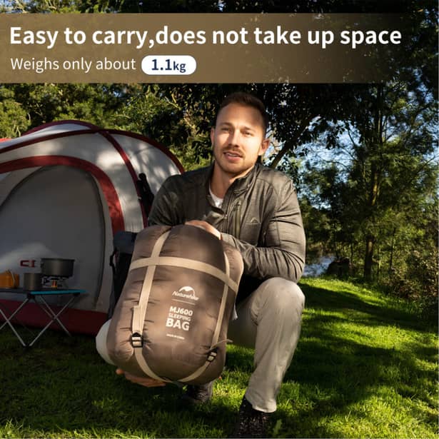 8 - Спальний мішок Naturehike MJ 600 CNK2300SD014. Коричневий