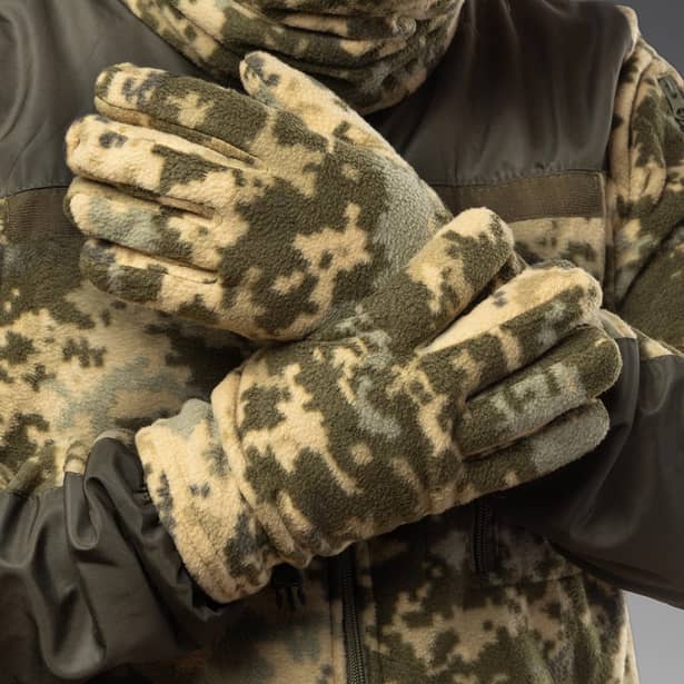 4 - Флисовый набор аксессуаров SPECPROM: шапка + перчатки + бафф. Пиксель