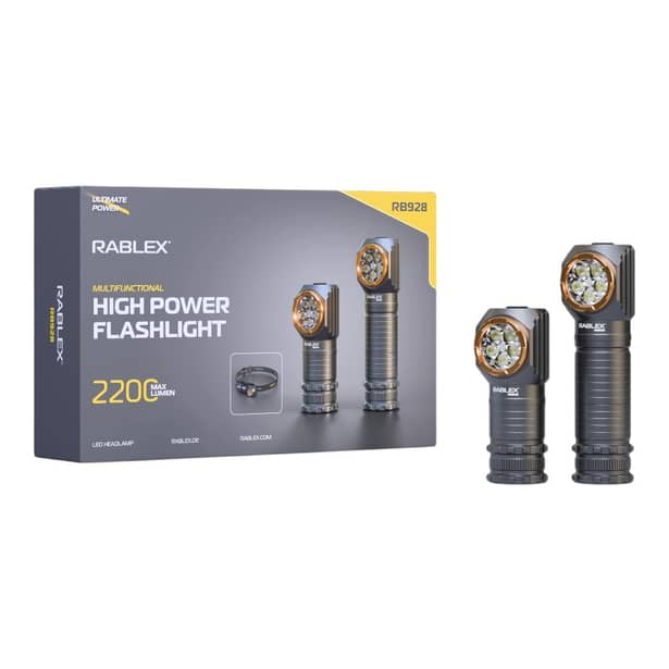 1 - Ліхтар ручний Rablex RB928 з кріпленням на голову (білий+червоний)