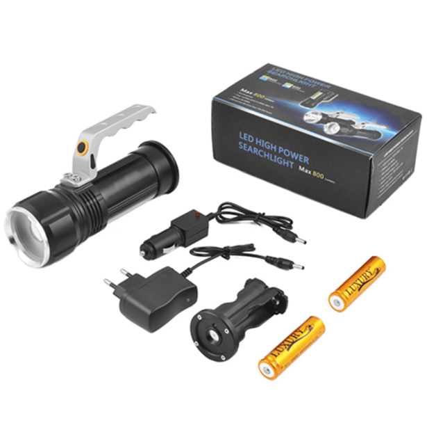 2 - Ліхтар ручний Police S912-XPE+COB (білий+червоний). Чорний