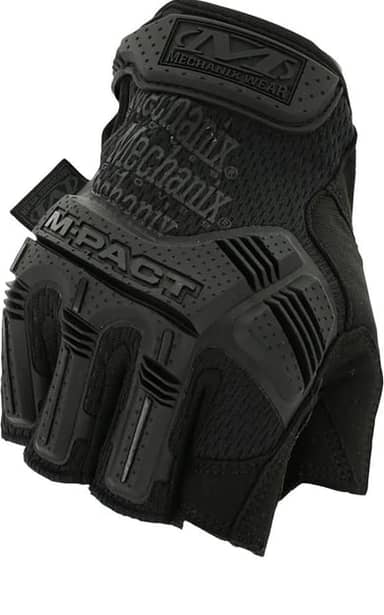 1 - Перчатки тактические беспалые M-PACT. Черный