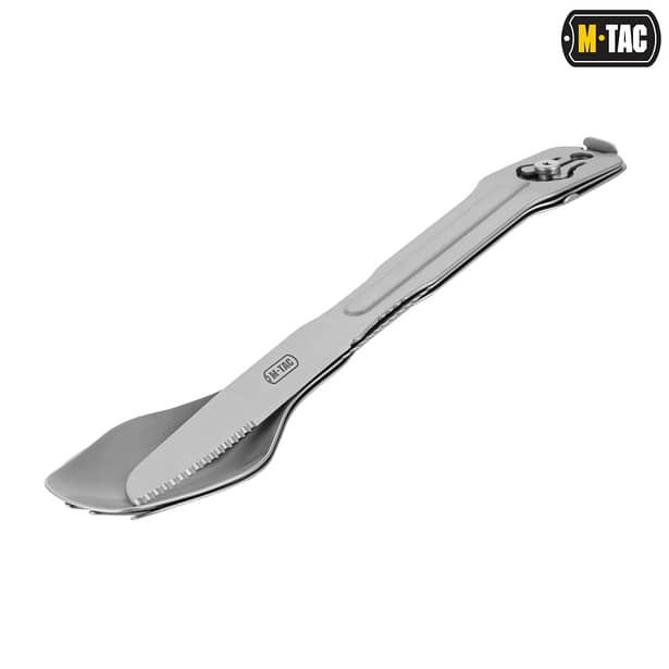 1 - Набір столових приборів M-Tac роз'ємний (ложка+виделка+ніж). Сірий