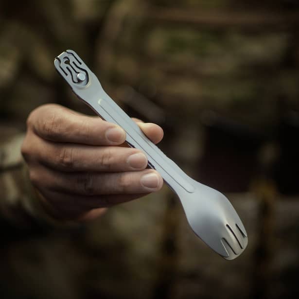 8 - Набір столових приборів M-Tac роз'ємний (ложка+виделка+ніж). Сірий