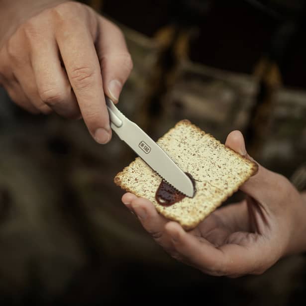 4 - Набір столових приборів M-Tac роз'ємний (ложка+виделка+ніж). Сірий