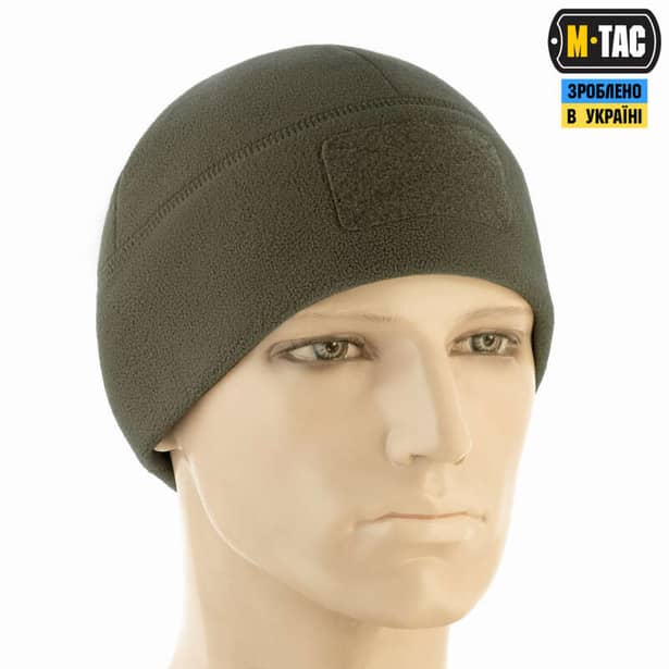 2 - Шапка флісова M-Tac Watch Cap Elite з Velcro. Темна олива