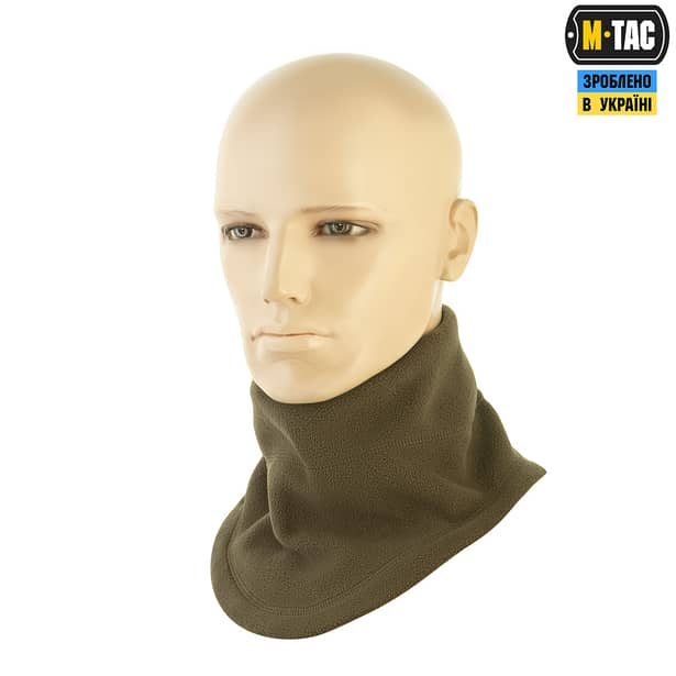 2 - Флісовий баф, шарф M-Tac Elite Fleece анатомічний з затяжкою. Олива