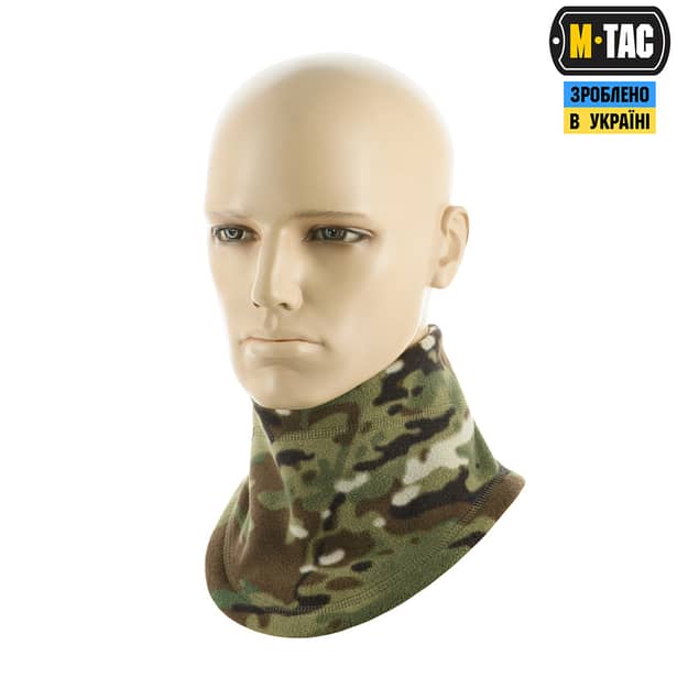 2 - Флісовий баф, шарф M-Tac Elite Fleece анатомічний з затяжкою. Мультикам
