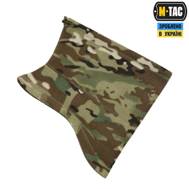 3 - Флісовий баф, шарф M-Tac Elite Fleece анатомічний з затяжкою. Мультикам