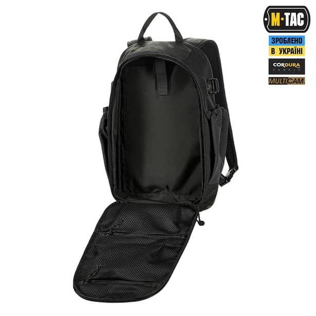 20 - Тактический рюкзак M-Tac Sturm Elite с эргономичными лямками. Черный мультикам
