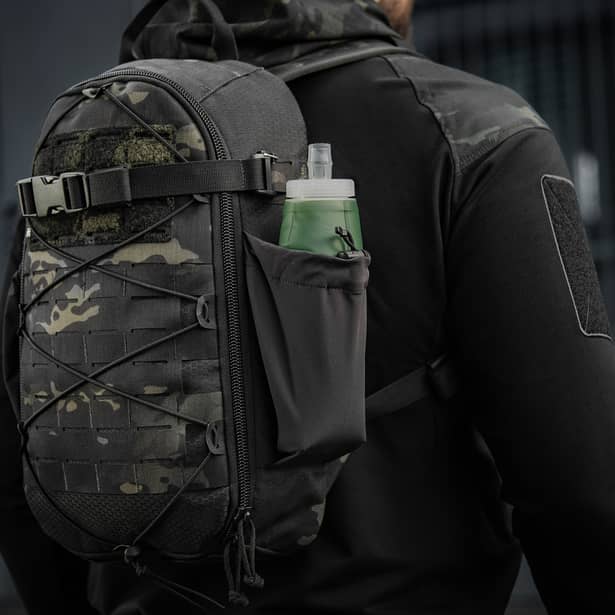 17 - Тактический рюкзак M-Tac Sturm Elite с эргономичными лямками. Черный мультикам