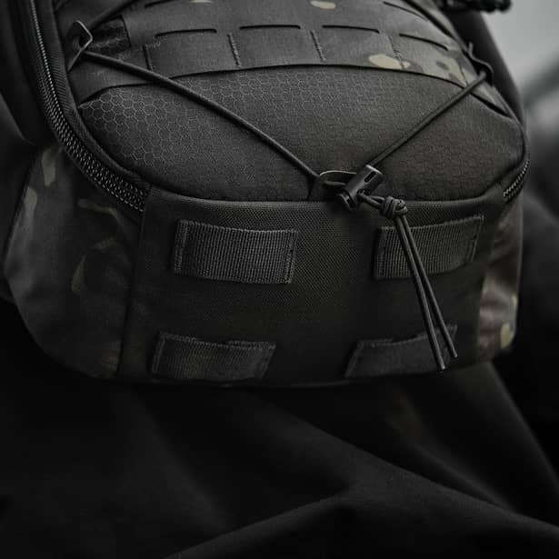 12 - Тактический рюкзак M-Tac Sturm Elite с эргономичными лямками. Черный мультикам