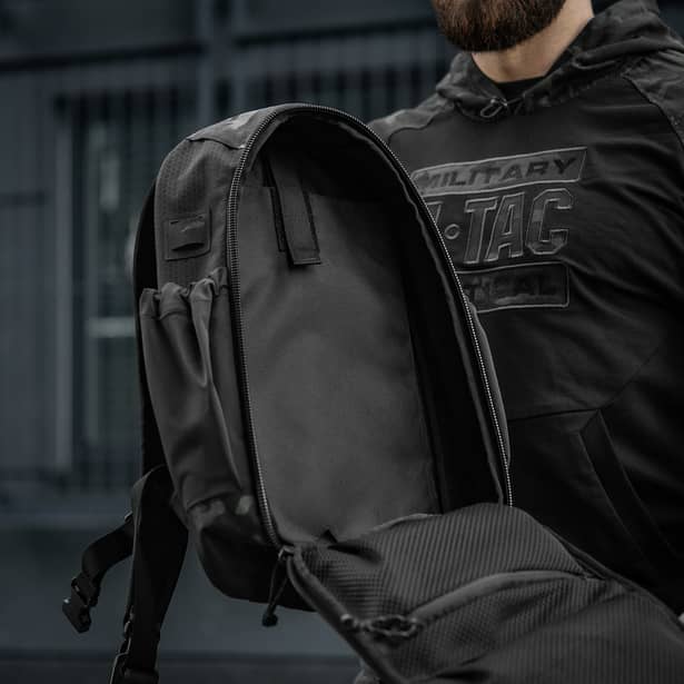 9 - Тактический рюкзак M-Tac Sturm Elite с эргономичными лямками. Черный мультикам