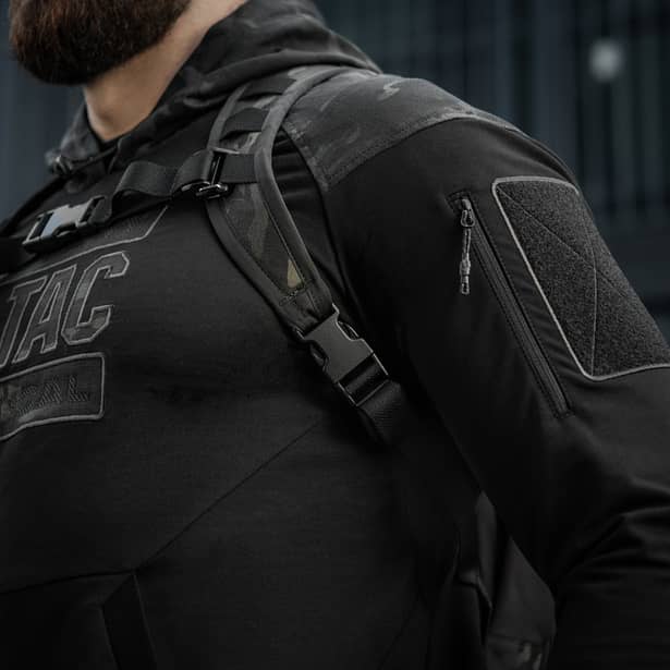 7 - Тактический рюкзак M-Tac Sturm Elite с эргономичными лямками. Черный мультикам