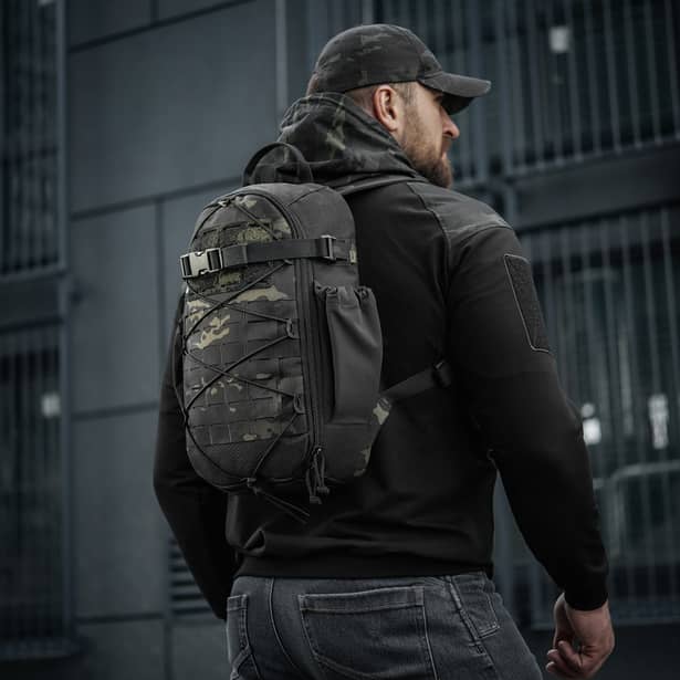4 - Тактический рюкзак M-Tac Sturm Elite с эргономичными лямками. Черный мультикам