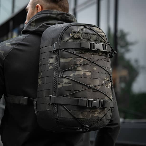 19 - Тактический рюкзак M-Tac Sturm Elite с эргономичными лямками X-Large Elite Gen.II. Черный мультикам