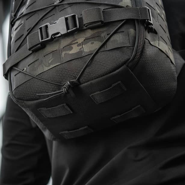 14 - Тактический рюкзак M-Tac Sturm Elite с эргономичными лямками X-Large Elite Gen.II. Черный мультикам