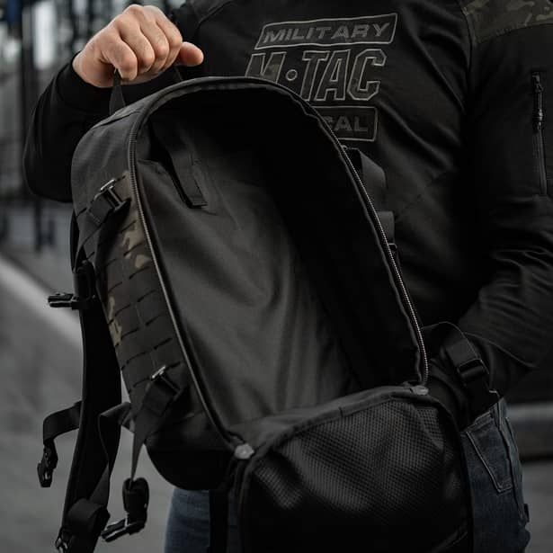 8 - Тактический рюкзак M-Tac Sturm Elite с эргономичными лямками X-Large Elite Gen.II. Черный мультикам