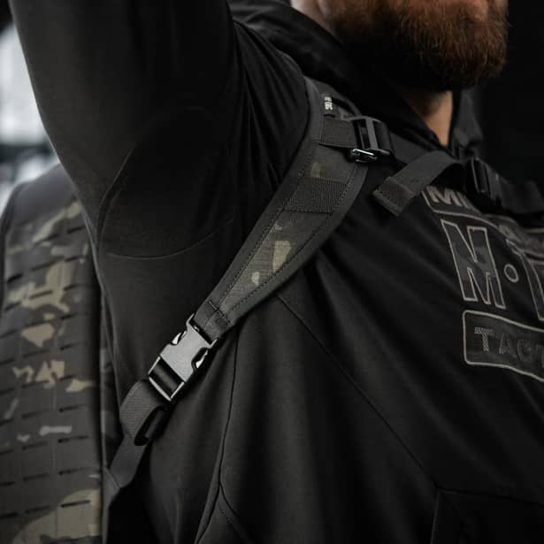7 - Тактический рюкзак M-Tac Sturm Elite с эргономичными лямками X-Large Elite Gen.II. Черный мультикам