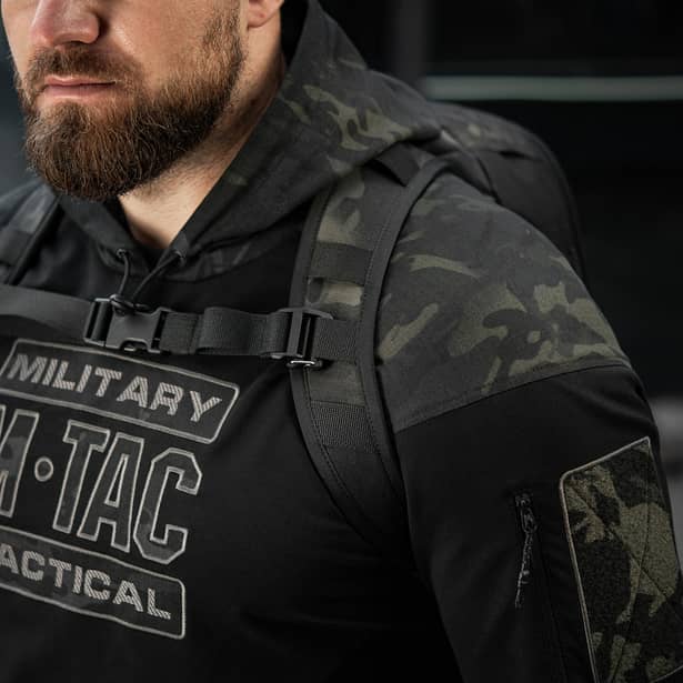 6 - Тактический рюкзак M-Tac Sturm Elite с эргономичными лямками X-Large Elite Gen.II. Черный мультикам