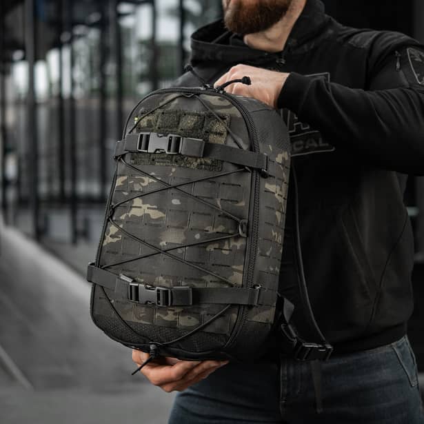 5 - Тактический рюкзак M-Tac Sturm Elite с эргономичными лямками X-Large Elite Gen.II. Черный мультикам