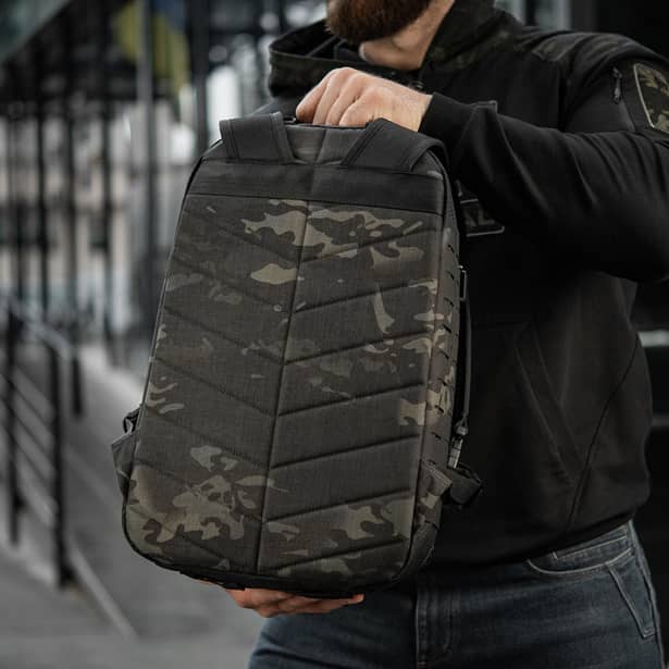 4 - Тактический рюкзак M-Tac Sturm Elite с эргономичными лямками X-Large Elite Gen.II. Черный мультикам